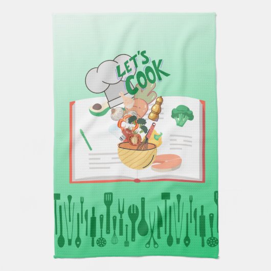 Laten we Cook Kinderen nemen Theedoek (Verticaal)