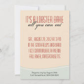 Laten we Cook Lobsters Lobster Bake Invitation Kaart (Achterkant)