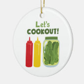 Laten we Cookout! Keramisch Ornament (Links)