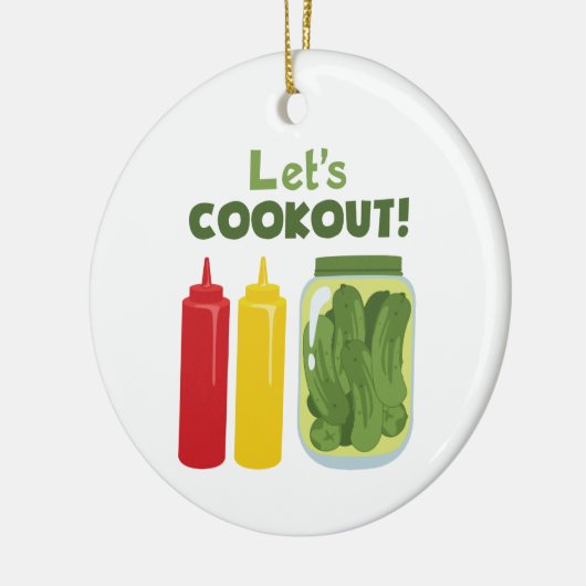 Laten we Cookout! Keramisch Ornament (Links)