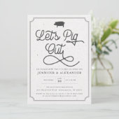 Laten we Coral I Do BBQ Engagement Party uitdelen Kaart (Staand voorkant)