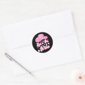 Laten we Cowgirl Pet Land Bridesmaid Pink Leprd Ronde Sticker (Envelop)