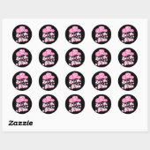 Laten we Cowgirl Pet Land Bridesmaid Pink Leprd Ronde Sticker (Vel)