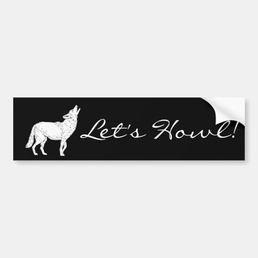 Laten we Coyote Thunder_Cove Howl Bumpersticker (Voorkant)