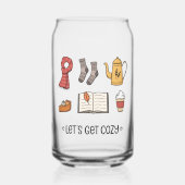Laten we Cozy pakken Blikvorm Glas (Voorkant)