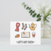 Laten we Cozy pakken Briefkaart (Staand voorkant)