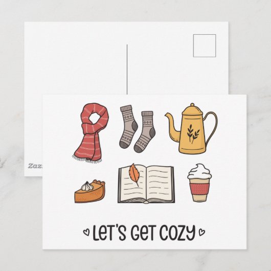 Laten we Cozy pakken Briefkaart (Voorkant / Achterkant)