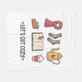 Laten we Cozy pakken Fleece Deken (Voorkant (Horizontaal))