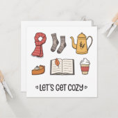 Laten we Cozy pakken Kaart (Voorkant / Achterkant in situ)