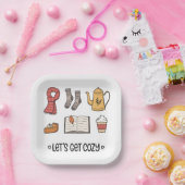 Laten we Cozy pakken Papieren Bordje (Feest)