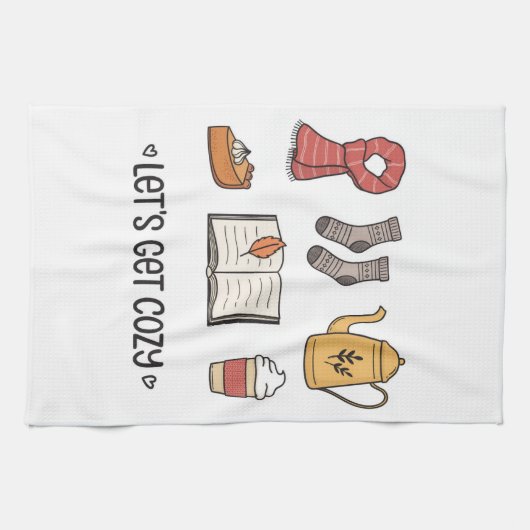 Laten we Cozy pakken Theedoek (Horizontaal)