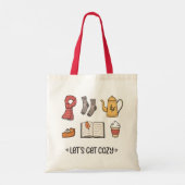 Laten we Cozy pakken Tote Bag (Achterkant)