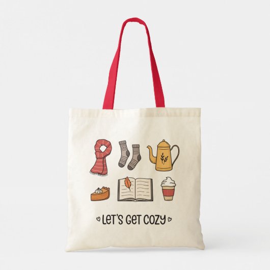 Laten we Cozy pakken Tote Bag (Achterkant)
