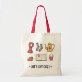 Laten we Cozy pakken Tote Bag (Voorkant)