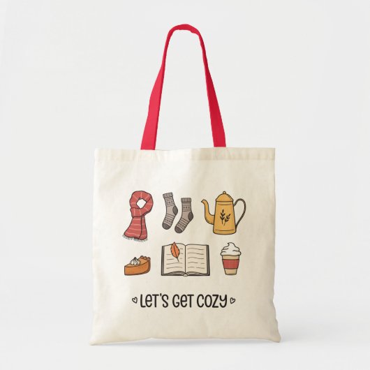 Laten we Cozy pakken Tote Bag (Voorkant)
