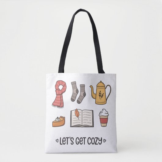 Laten we Cozy pakken Tote Bag (Voorkant)