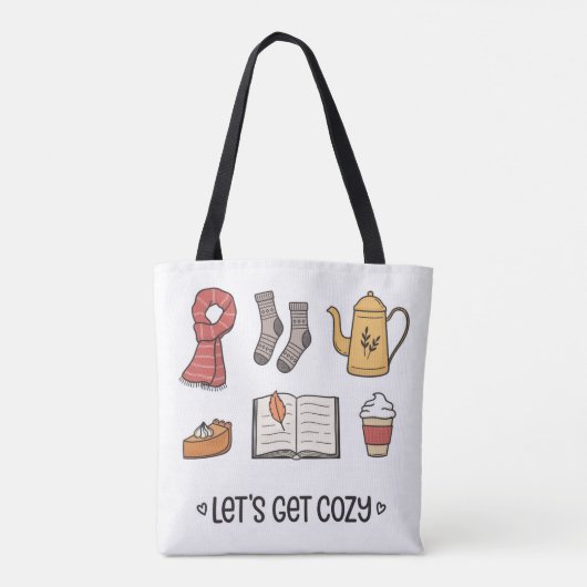 Laten we Cozy pakken Tote Bag (Achterkant)