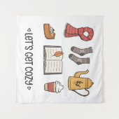 Laten we Cozy pakken Wandkleed (Voorkant (horizontaal))