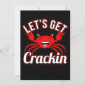 Laten we Crackin Seafood Crabbing Crab Lobster hal Kaart (Voorkant)
