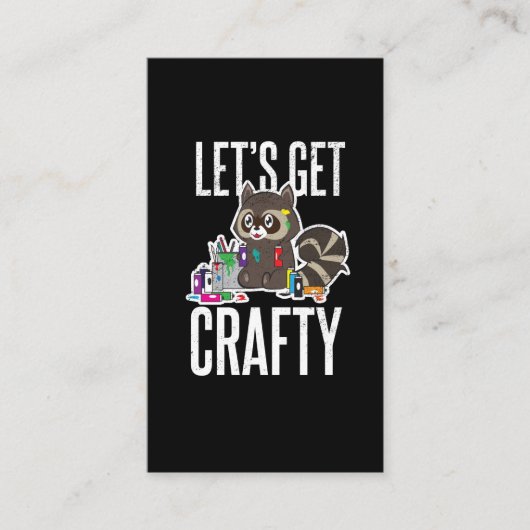 Laten we Craty Funfting Gift voor Crafts halen Visitekaartje (Voorkant)