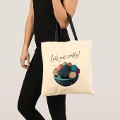 Laten we Craty pakken! Yarnball Art | Canvas tas v (Voorkant (product))