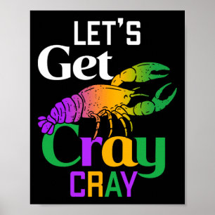 Laten we Cray Crawfish kostuum jongens Mannen Mard Poster