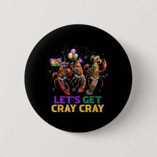Laten we Cray Crawfish kostuum jongens Mannen Mard Ronde Button 5,7 Cm