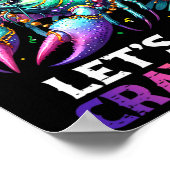 Laten we Cray Cray Crawfish Kostuum Jongens Mannen Poster (Hoek)