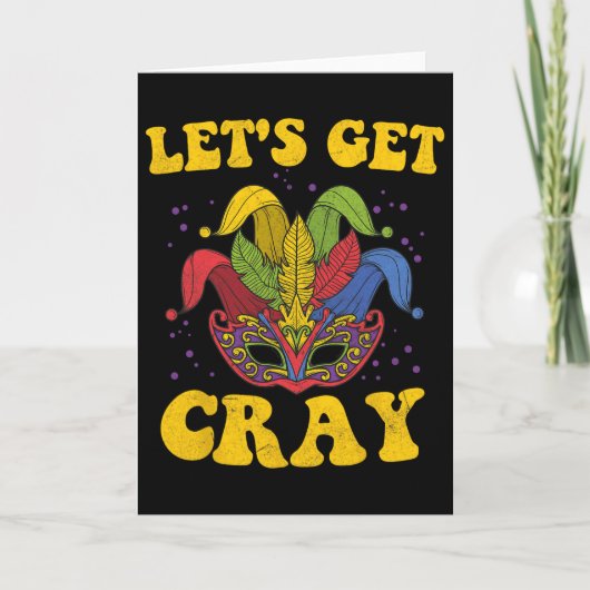 Laten we Cray Mardi Gras krijgen Kaart (Voorkant)
