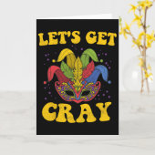 Laten we Cray Mardi Gras krijgen Kaart (Gele Bloem)