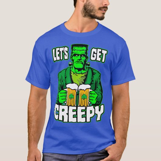 Laten we Creepy St Patricks Day Frankenstein halen T-shirt (Voorkant)