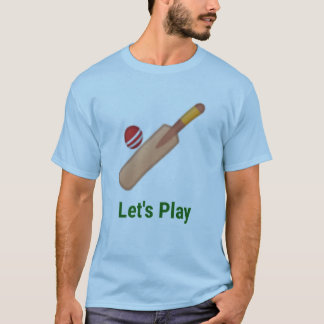 Laten we cricket spelen voor mannen t-shirt
