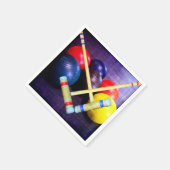 Laten we Croquet Grunge Style afspelen Servetten (Hoek)