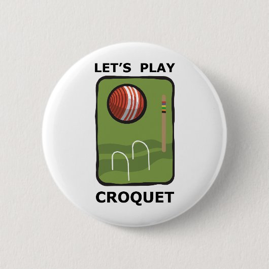Laten we Croquet spelen Ronde Button 5,7 Cm (Voorkant)