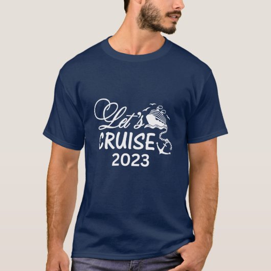 Laten we Cruise 2023 Group Family Vacation gebruik T-shirt (Voorkant)