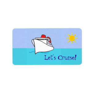 Laten we Cruise Bag Label Label