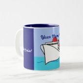 Laten we Cruise Personalized Mug Tweekleurige Koffiemok (Voorkant links)