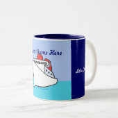 Laten we Cruise Personalized Mug Tweekleurige Koffiemok (Voorkant rechts)