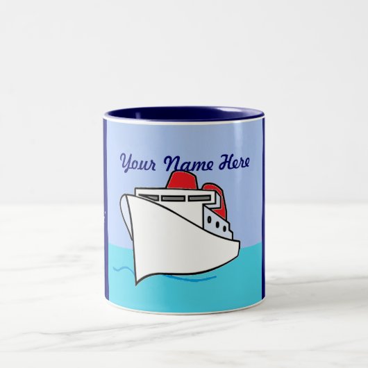 Laten we Cruise Personalized Mug Tweekleurige Koffiemok (Center)