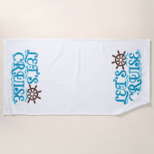 Laten we cruiseschip vakantie strandlaken (Voorkant)