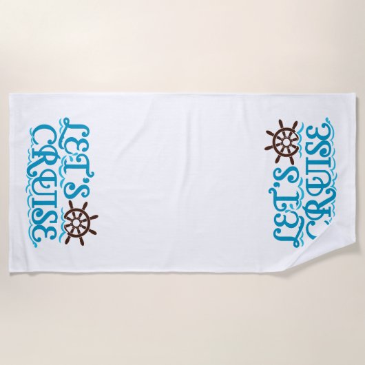 Laten we cruiseschip vakantie strandlaken (Voorkant)