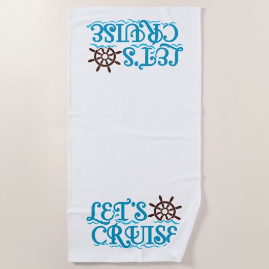 Laten we cruiseschip vakantie strandlaken (Voorkant)