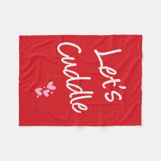Laten we Cuddle Fleece Deken (Voorkant (Horizontaal))