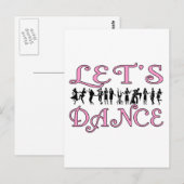 Laten we Dance Briefkaart (Voorkant / Achterkant)