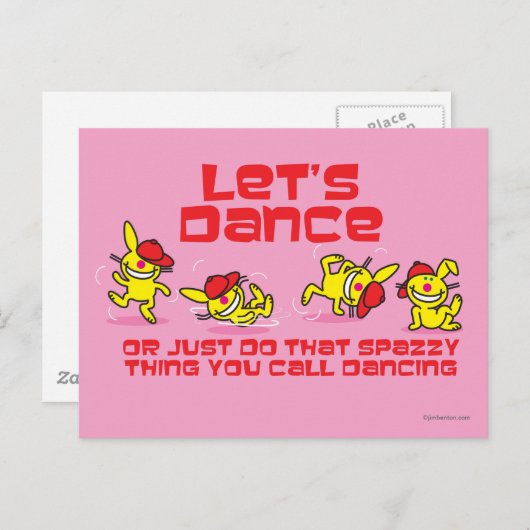 Laten we Dance Briefkaart (Voorkant / Achterkant)