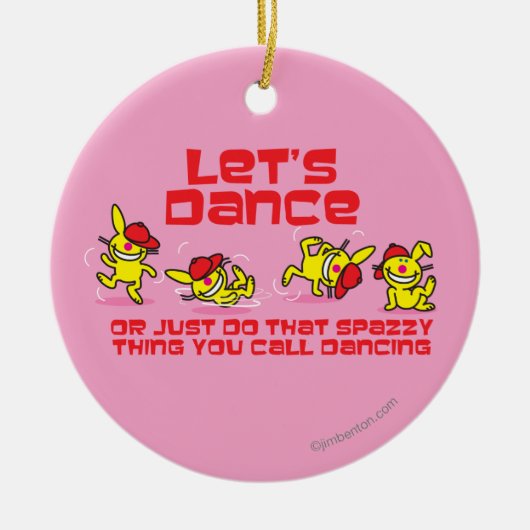 Laten we Dance Keramisch Ornament (Voorkant)