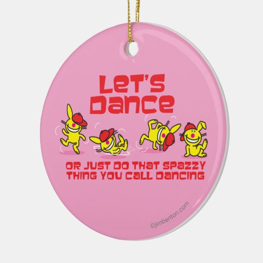 Laten we Dance Keramisch Ornament (Links)