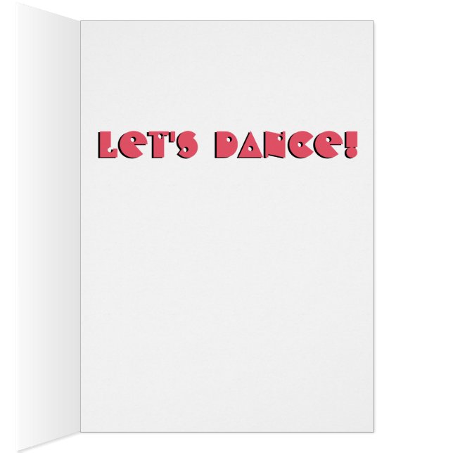 Laten we Dance Puffin Card (Binnen (Rechts))