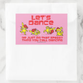 Laten we Dance Rechthoekige Sticker (Tas)