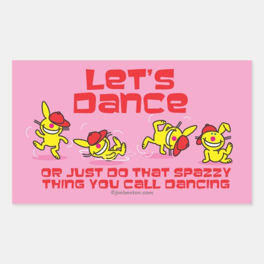Laten we Dance Rechthoekige Sticker (Voorkant)